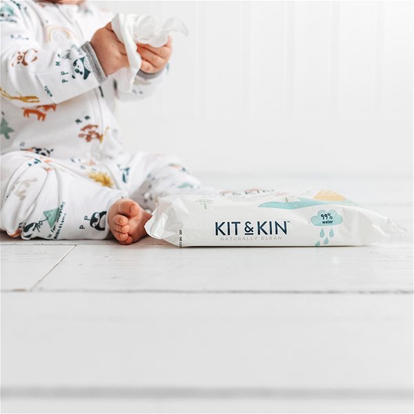 Detské vlhčené obrúsky Kit & Kin Naturally Clean Baby Wipes 60 ks ...