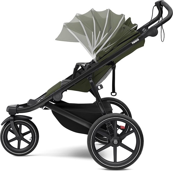 THULE URBAN GLIDE 2 Cypress Green on Black SINGLE Baby Buggy