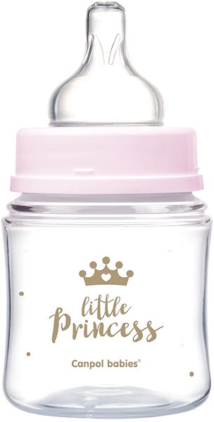 Dojčenská fľaša Canpol babies ROYAL BABY 120 ml ružová Screen