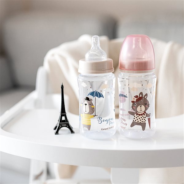 Cumisüveg Canpol babies BONJOUR PARIS 240 ml rózsaszín Lifestyle