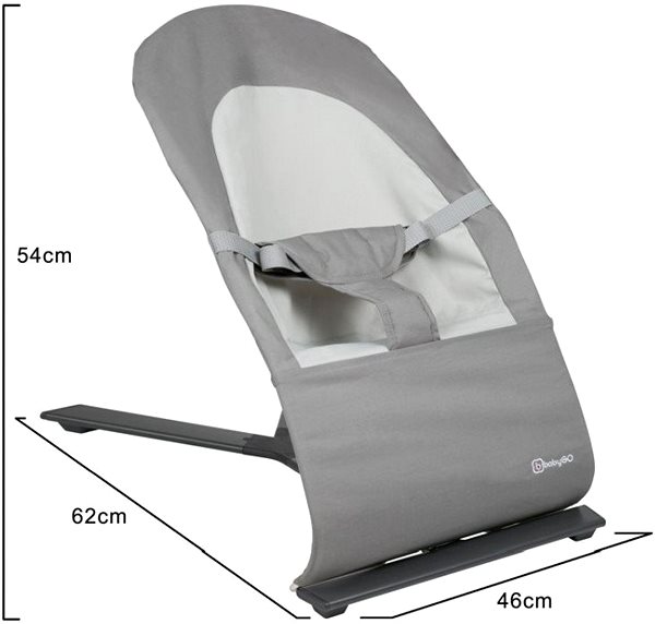 Baby Rocker BabyGO lounger FANCY gray Technical draft