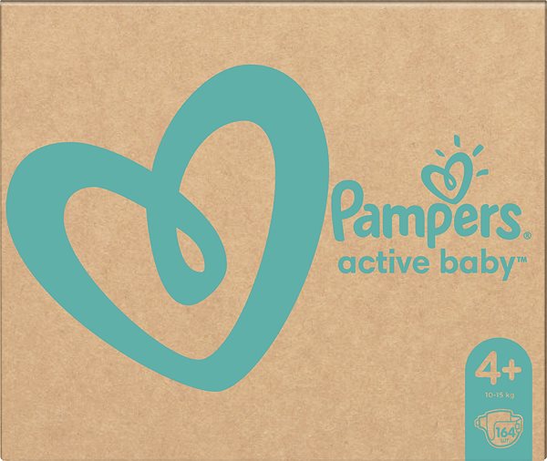 Detské plienky PAMPERS Active Baby veľ. 4+, Monthly Pack 164 ks Screen