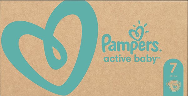 Jednorazové plienky PAMPERS Active Baby veľ. 7, Monthly Pack 116 ks Screen