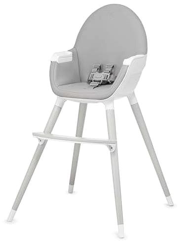 Stolička na kŕmenie KINDERKRAFT Jedálenská stolička FINI grey/white Bočný pohľad
