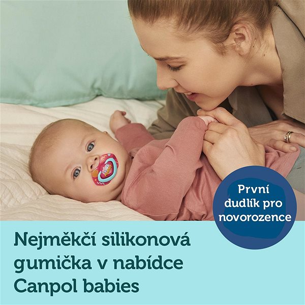 Cumlík Canpol babies NEON LOVE, 6 – 18 mes., 2 ks, ružový Vlastnosti/technológia