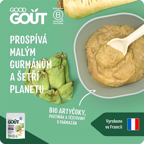 Bébiétel Good Gout Bio Articsóka és parmezános tészta (190 g) ...