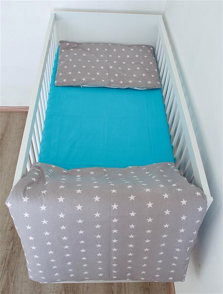 Detská posteľná bielizeň BabyTýpka 3-dielna sada obliečok – Stars blue ...