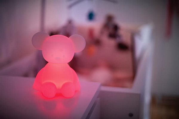 Nočné svetlo Nattou svetielko nočné silikónové so senzorom plaču Lapidou myška Lifestyle