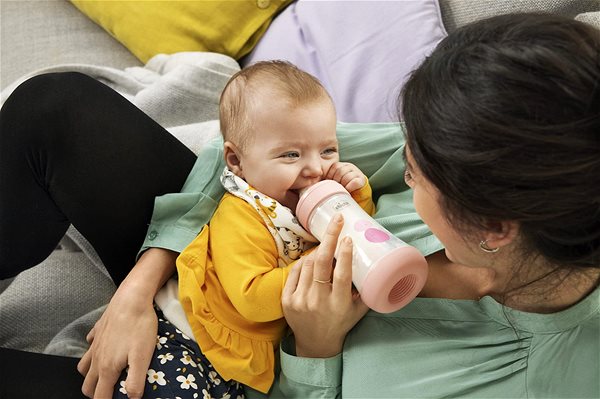 Chicco Perfect 5 silicone baby bottle, 240ml girl, Lifestyle