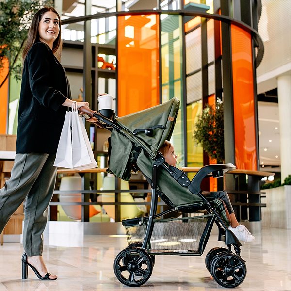 Baby Buggy LIONELO Emma Plus Forest Green Lateral view