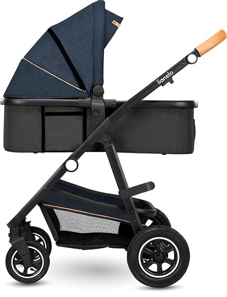 Baby Buggy LIONELO 3-in-1 Amber Blue Navy Screen