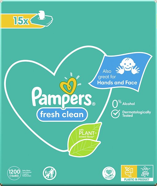 Popsitörlő PAMPERS Fresh Clean Baby 15×80 db ...