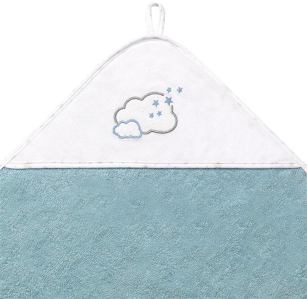 Detská osuška BabyOno froté uterák s kapucňou 100 × 100 cm, modrý ...
