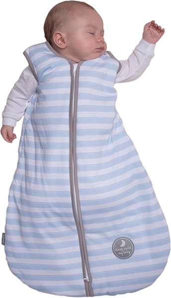 Spací pytel pro miminko Natulino zimní spací pytel, Blue Stripes / Warm Grey, 3vrstvý, S (0 – 6 m) Lifestyle