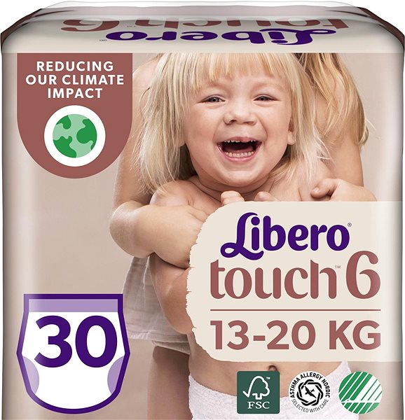 Detské plienky Libero Touch 6 (30 ks) 13 – 20 kg Screen