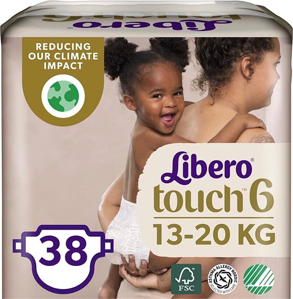 Detské plienky Libero Touch 6 Jumbo (38 ks) 13 – 20 kg Screen