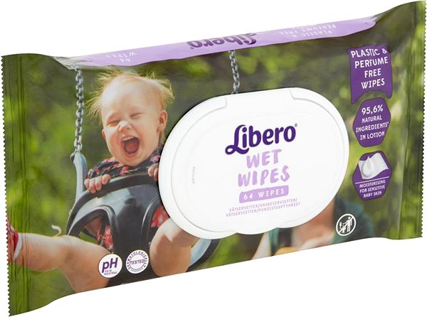 Detské vlhčené obrúsky Libero Wet Wipes Premium 64 ks ...