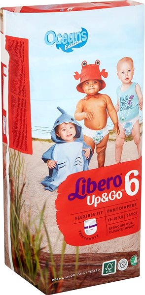 Plienkové nohavičky Libero Up & Go 6 (36 ks) 13 – 20 kg Obal/škatuľka