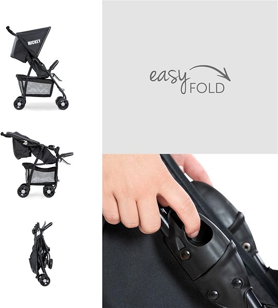 Baby Buggy HAUCK Sport Mickey Stars Features/technology