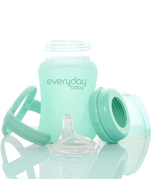 Tanulópohár EverydayBaby Üveg bögre Healthy+ 150 ml Mint Green ...