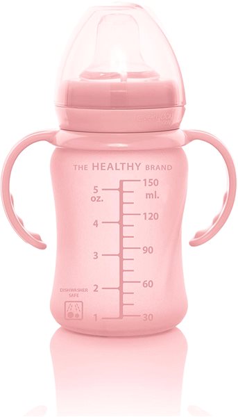 Tanulópohár EverydayBaby Üveg bögre Healthy+ 150 ml Rose Pink ...