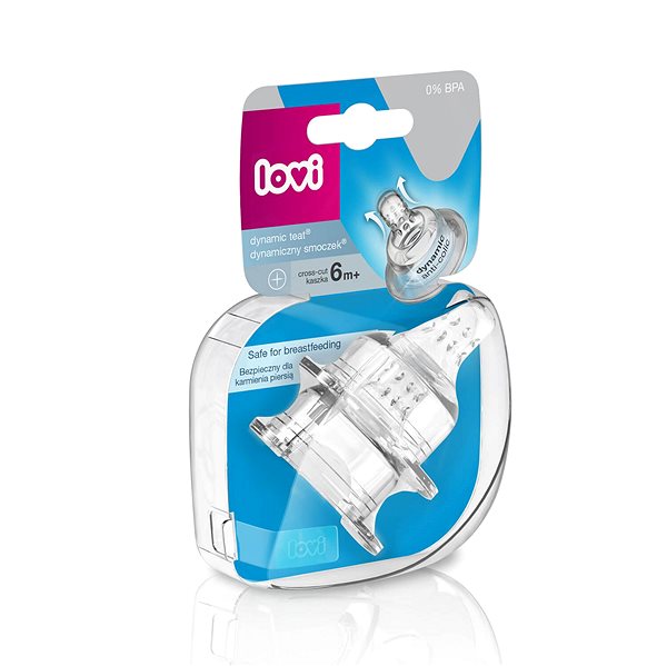 LOVI dynamic teat for thick feeds 6m+, 2 pcs.
