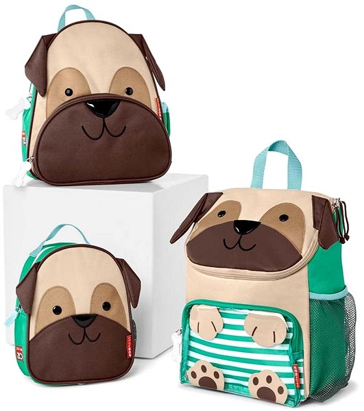 Detský ruksak SKIP HOP Zoo batôžtek s bezpečnostným vodítkom Mopslík 1+ Lifestyle