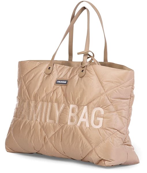 Cestovná taška CHILDHOME Family Bag Puffered Beige Bočný pohľad