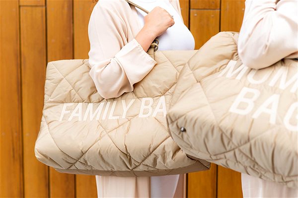 Cestovná taška CHILDHOME Family Bag Puffered Beige Lifestyle