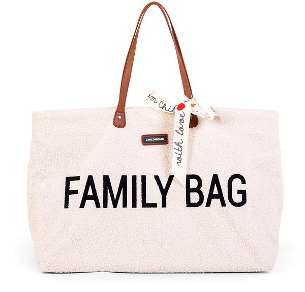 Cestovní taška CHILDHOME Family Bag Teddy Off White Screen