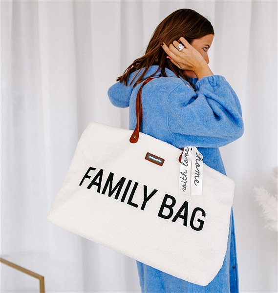 Cestovná taška CHILDHOME Family Bag Teddy Off White Lifestyle