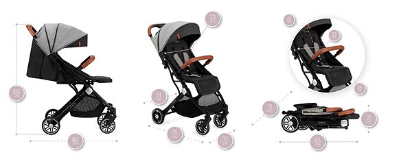 Baby Buggy MoMi ESTELLE grey Features/technology