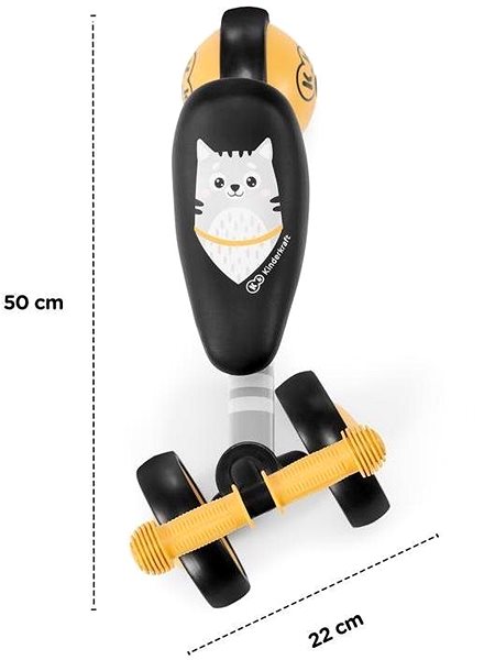 Futóbicikli Kinderkraft mini Cutie Honey Műszaki vázlat