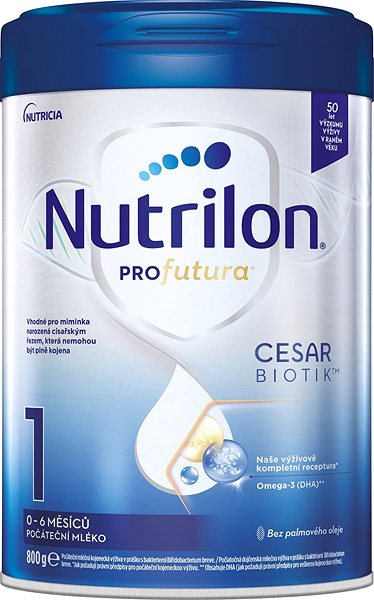 Dojčenské mlieko Nutrilon Profutura Cesarbiotik 1 počiatočné mlieko 800 g Screen