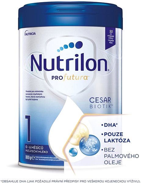 Dojčenské mlieko Nutrilon Profutura Cesarbiotik 1 počiatočné mlieko 800 g Vlastnosti/technológia