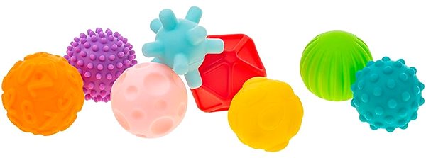 Lopta pre deti AKUKU sada senzorických loptičiek, farebné 8 ks ...