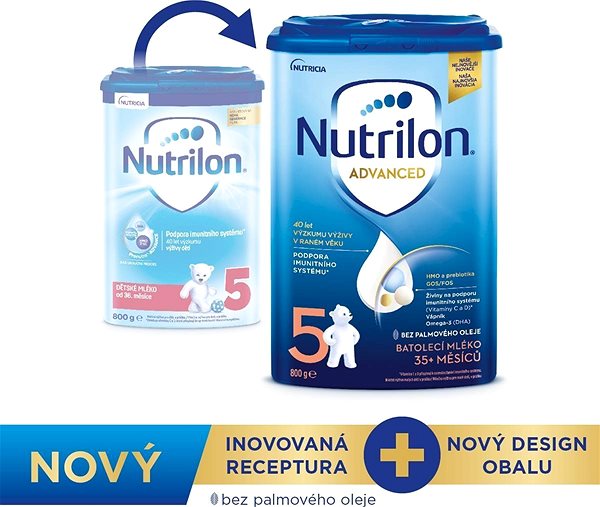 Dojčenské mlieko Nutrilon 5 Advanced batoľacie mlieko 800 g ...