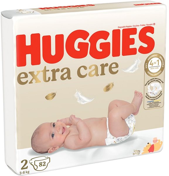 Eldobható pelenka HUGGIES Extra Care 2-es méret (82 db) ...