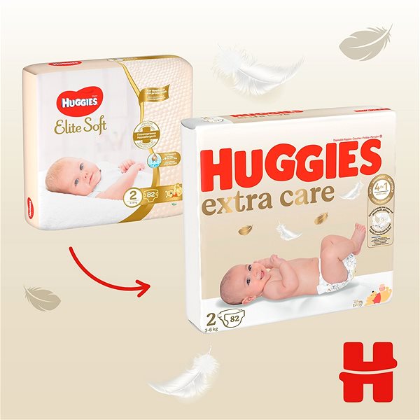 Eldobható pelenka HUGGIES Extra Care 2-es méret (82 db) ...
