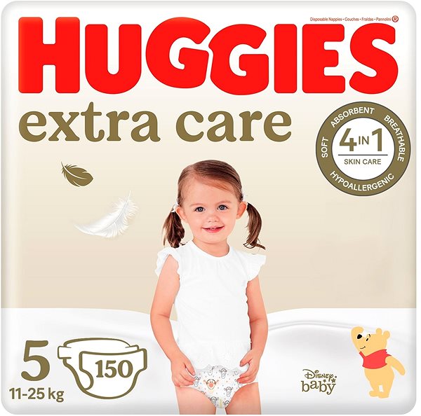 Eldobható pelenka HUGGIES Extra Care 5-ös méret (150 db) ...