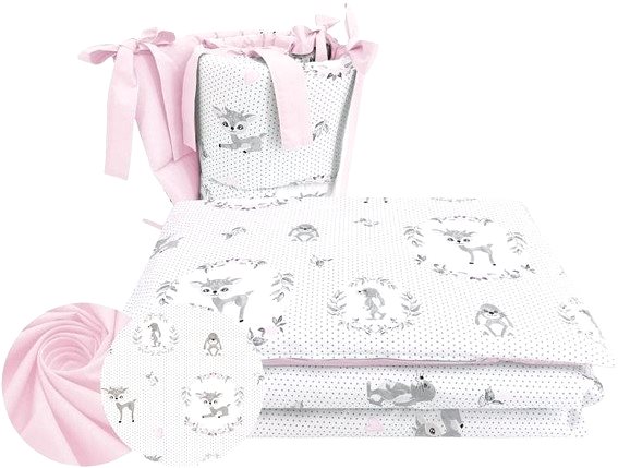 Detská posteľná bielizeň COSING 4D sada obliečok Comfort – Srnček ružová ...