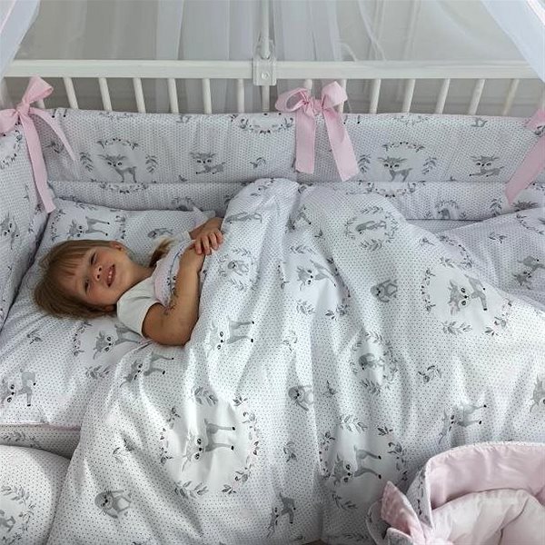 Detská posteľná bielizeň COSING 4D sada obliečok Comfort – Srnček ružová ...