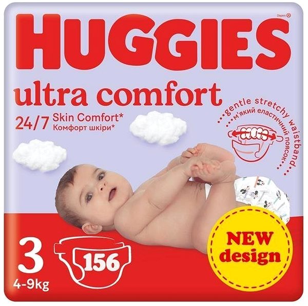 Eldobható pelenka HUGGIES Ultra Comfort Mega 3 (156 db) ...