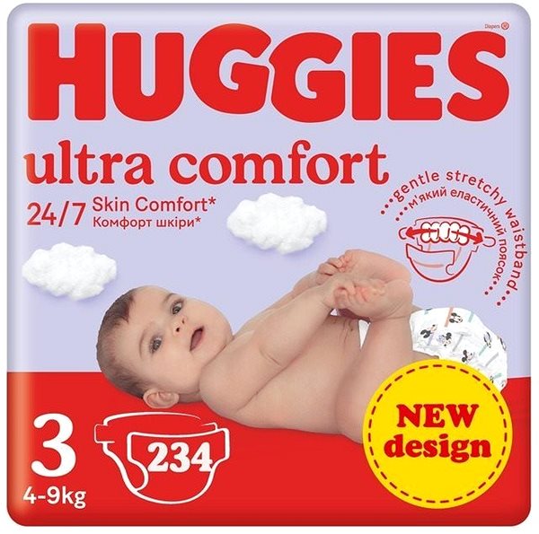 Eldobható pelenka HUGGIES Ultra Comfort Mega 3 (234 db) ...