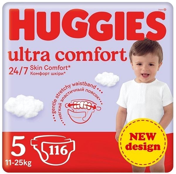 Eldobható pelenka HUGGIES Ultra Comfort Mega 5 (116 db) ...