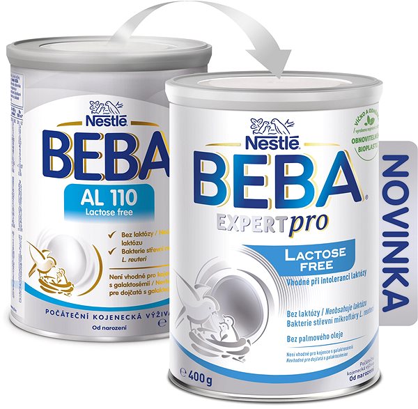 Dojčenské mlieko BEBA Expert na Lactose Free 400 g Obal/škatuľka