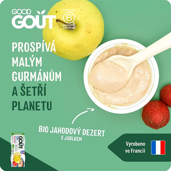 Príkrm Good Gout BIO Jahodový dezert s jablkom (2× 100 g) ...