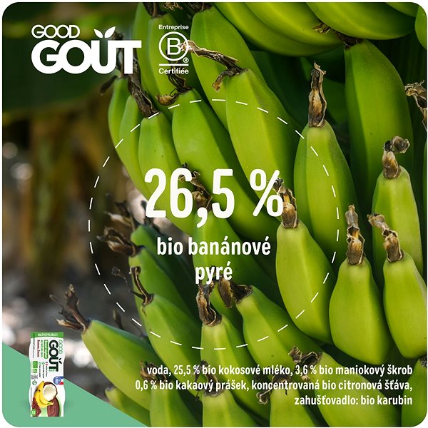 Príkrm Good Gout BIO Kokosový dezert s kakaom a banánom (2× 100 g) ...