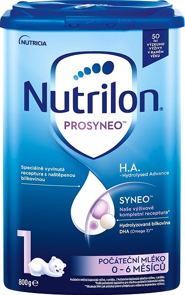 Dojčenské mlieko Nutrilon 1 Prosyneo H.A. počiatočné od narodenia 800 g ...