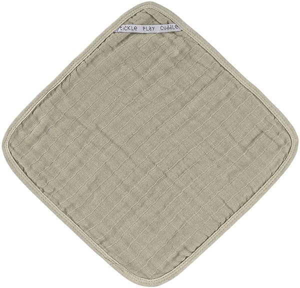 Mosdókesztyű Lässig Muslin Washcloth Set Olive 30 × 30 cm, 3 db ...